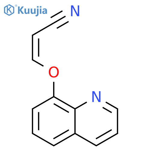 2-Propenenitrile, 3-(8-quinolinyloxy)-, (2Z)- structure
