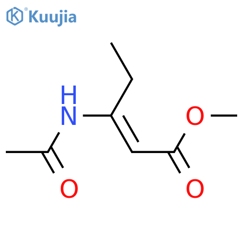 2-Pentenoic acid, 3-(acetylamino)-, methyl ester, (2E)- structure