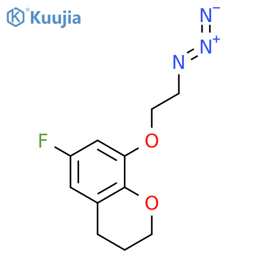 2H-1-Benzopyran, 8-(2-azidoethoxy)-6-fluoro-3,4-dihydro- structure