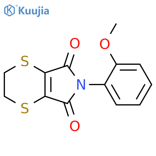 5H-1,4-Dithiino[2,3-c]pyrrole-5,7(6H)-dione, 2,3-dihydro-6-(2-methoxyphenyl)- structure