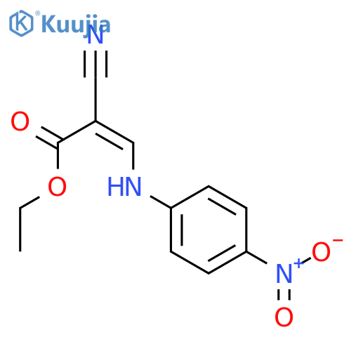 2-Propenoic acid,2-cyano-3-[(4-nitrophenyl)amino]-, ethyl ester structure
