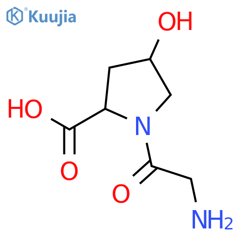 (2S,4R)-1-(2-Aminoacetyl)-4-hydroxypyrrolidine-2-carboxylic acid structure