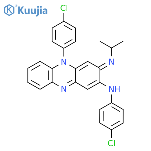 (3E)-N,5-bis(4-chlorophenyl)-3-(propan-2-yl)imino-3,5-dihydrophenazin-2-amine structure