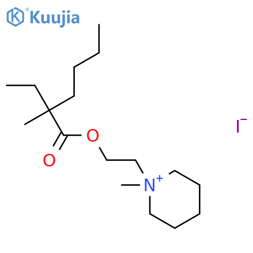 Piperidinium,1-[2-[(2-ethyl-2-methyl-1-oxohexyl)oxy]ethyl]-1-methyl-, iodide (1:1) structure