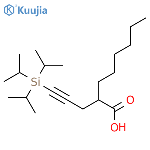 2-[3-[Tris(1-methylethyl)silyl]-2-propyn-1-yl]octanoic acid structure
