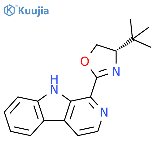 9H-Pyrido[3,4-b]indole, 1-[(4S)-4-(1,1-dimethylethyl)-4,5-dihydro-2-oxazolyl]- structure