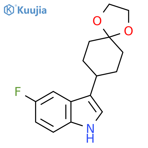 1H-Indole, 3-(1,4-dioxaspiro[4.5]dec-8-yl)-5-fluoro- structure