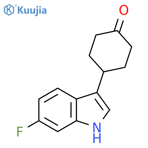 4-(6-Fluoro-1H-indol-3-YL)cyclohexanone structure