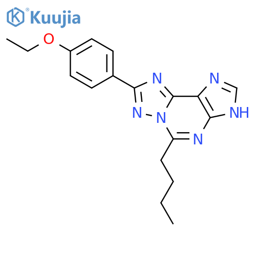 1H-[1,2,4]Triazolo[5,1-i]purine, 5-butyl-8-(4-ethoxyphenyl)- structure