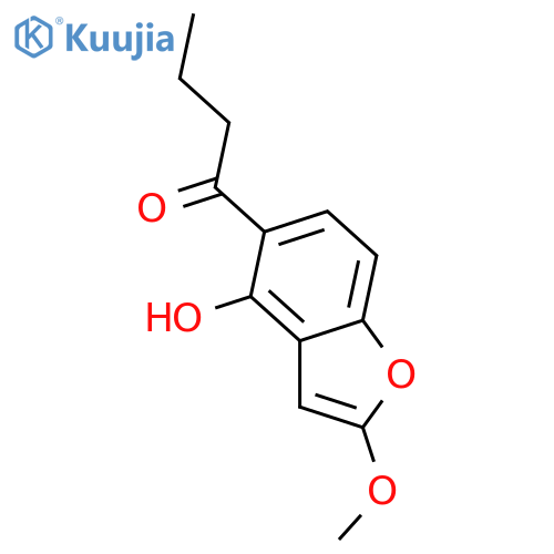 1-(4-Hydroxy-2-methoxy-5-benzofuranyl)-1-butanone structure