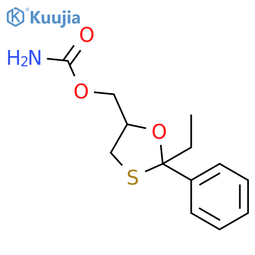 5-Oxathiolanemethanol,2-ethyl-2-phenyl-, 5-carbamate structure