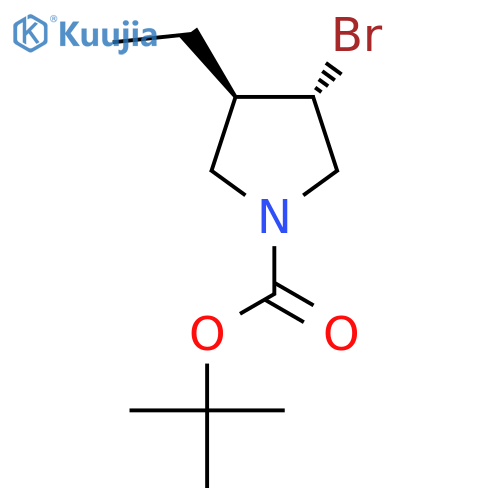 rac-tert-butyl (3R,4S)-3-bromo-4-ethylpyrrolidine-1-carboxylate, trans structure
