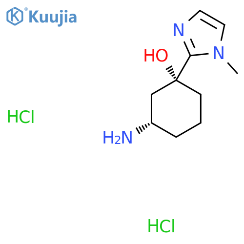 (1R,3S)-3-Amino-1-(1-methylimidazol-2-yl)cyclohexan-1-ol;dihydrochloride structure