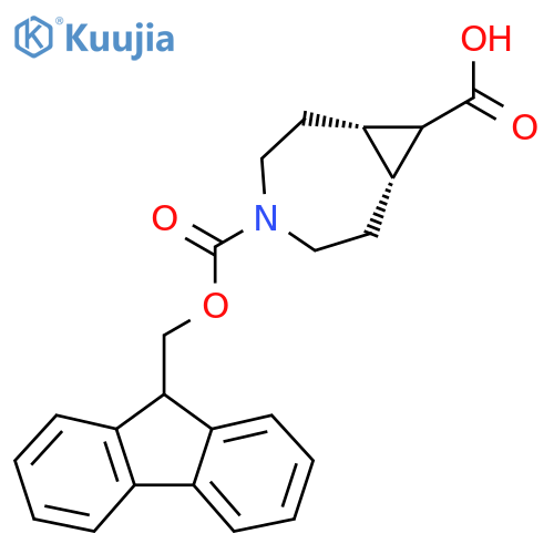 (1R,7S,8R)-4-{(9H-fluoren-9-yl)methoxycarbonyl}-4-azabicyclo5.1.0octane-8-carboxylic acid structure