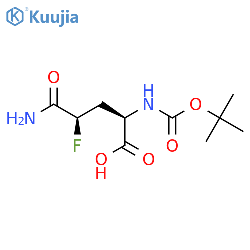 (2R,4R)-2-{(tert-butoxy)carbonylamino}-4-carbamoyl-4-fluorobutanoic acid structure