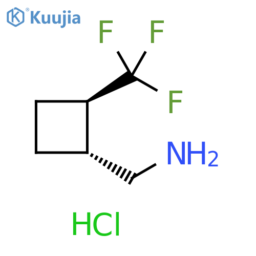rac-1-(1R,2R)-2-(trifluoromethyl)cyclobutylmethanamine hydrochloride, trans structure