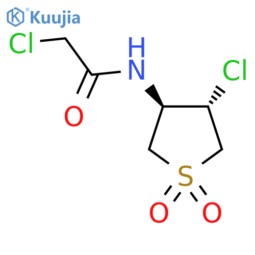 rac-2-chloro-N-(3R,4S)-4-chloro-1,1-dioxo-1lambda6-thiolan-3-ylacetamide, trans structure
