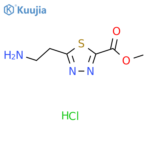 Methyl 5-(2-aminoethyl)-1,3,4-thiadiazole-2-carboxylate hydrochloride structure