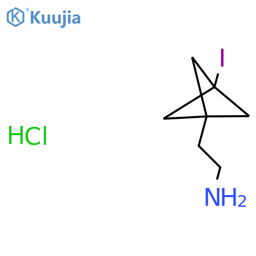 2-{3-iodobicyclo1.1.1pentan-1-yl}ethan-1-amine hydrochloride structure