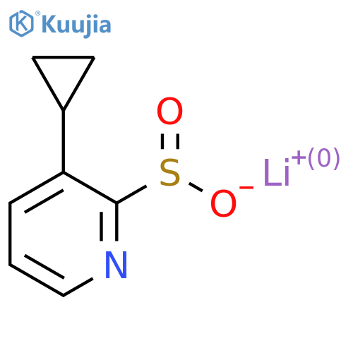 lithium(1+) 3-cyclopropylpyridine-2-sulfinate structure