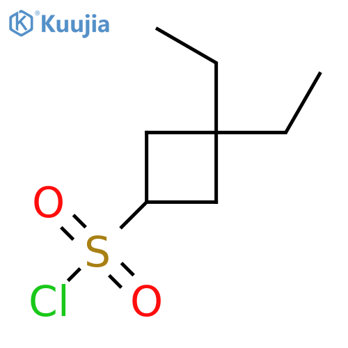 3,3-Diethylcyclobutane-1-sulfonyl chloride structure
