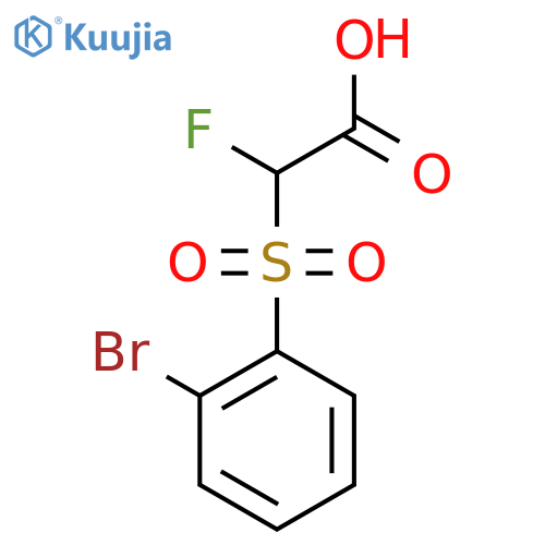 2-(2-bromobenzenesulfonyl)-2-fluoroacetic acid structure