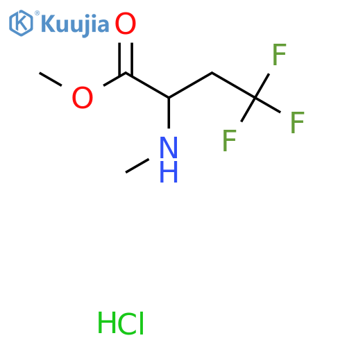 methyl 4,4,4-trifluoro-2-(methylamino)butanoate hydrochloride structure