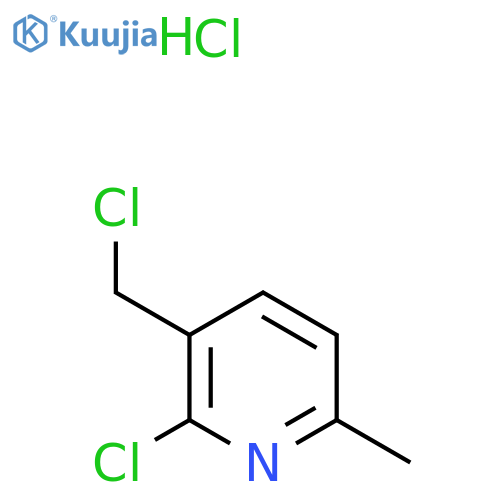 2-Chloro-3-(chloromethyl)-6-methylpyridine;hydrochloride structure