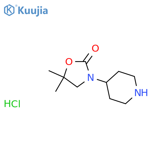 5,5-Dimethyl-3-piperidin-4-yl-1,3-oxazolidin-2-one;hydrochloride structure