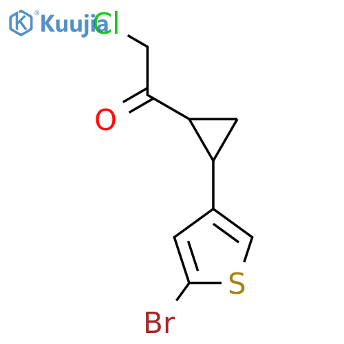 1-2-(5-bromothiophen-3-yl)cyclopropyl-2-chloroethan-1-one structure