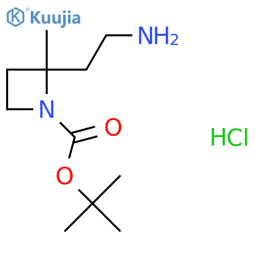 Tert-butyl 2-(2-aminoethyl)-2-methylazetidine-1-carboxylate hydrochloride structure