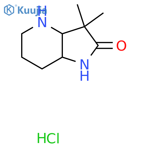 3,3-dimethyl-octahydro-1H-pyrrolo3,2-bpyridin-2-one hydrochloride structure