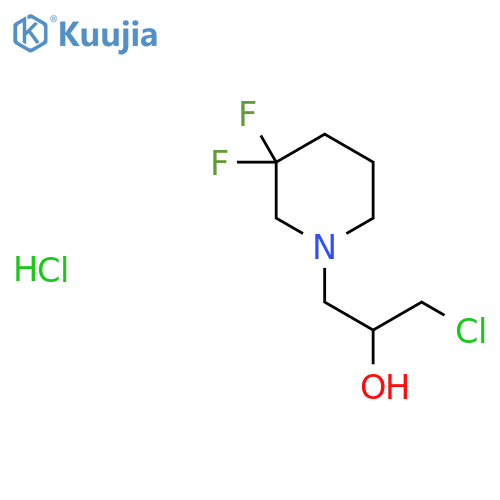 1-chloro-3-(3,3-difluoropiperidin-1-yl)propan-2-ol hydrochloride structure