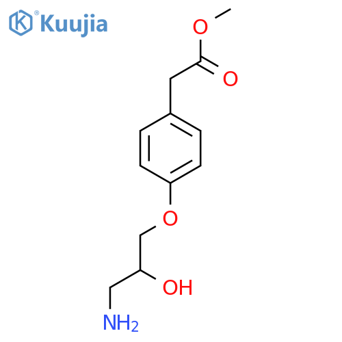 methyl 2-4-(3-amino-2-hydroxypropoxy)phenylacetate structure