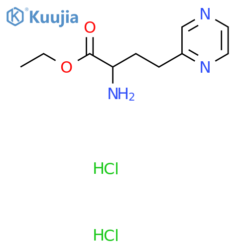 ethyl 2-amino-4-(pyrazin-2-yl)butanoate dihydrochloride structure