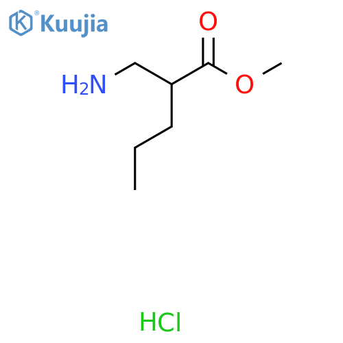 Methyl 2-(aminomethyl)pentanoate hydrochloride structure