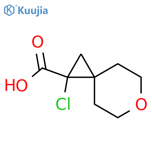 1-chloro-6-oxaspiro2.5octane-1-carboxylic acid structure