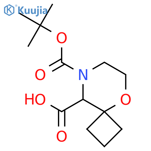 8-(tert-butoxy)carbonyl-5-oxa-8-azaspiro3.5nonane-9-carboxylic acid structure
