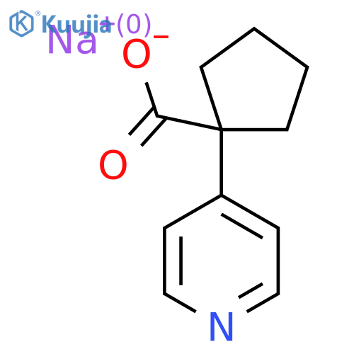 sodium 1-(pyridin-4-yl)cyclopentane-1-carboxylate structure