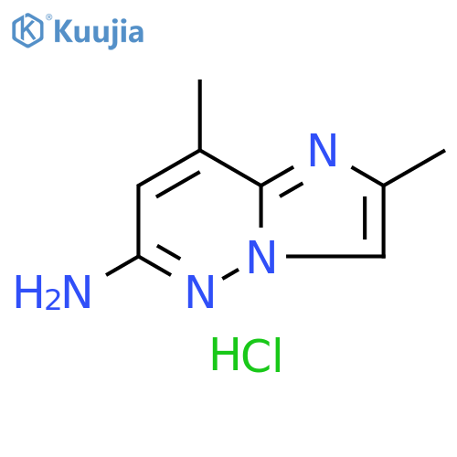 Imidazo[1,2-b]pyridazin-6-amine, 2,8-dimethyl-, hydrochloride (1:1) structure