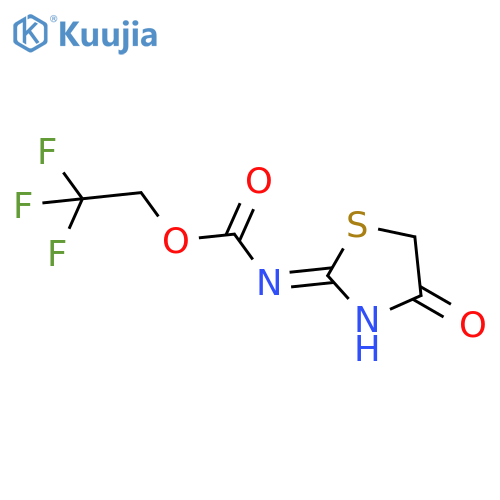 2,2,2-trifluoroethyl N-(4-oxo-4,5-dihydro-1,3-thiazol-2-yl)carbamate structure