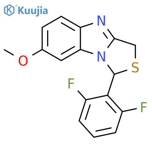 1H,3H-Thiazolo[3,4-a]benzimidazole, 1-(2,6-difluorophenyl)-7-methoxy- structure