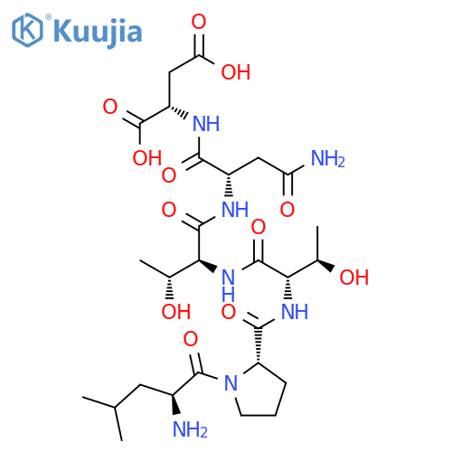 L-Aspartic acid, L-leucyl-L-prolyl-L-threonyl-L-threonyl-L-asparaginyl- structure