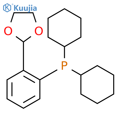 (2-(1,3-Dioxolan-2-yl)phenyl)dicyclohexylphosphine structure