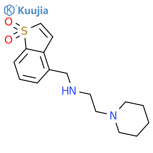 1-Piperidineethanamine, N-[(1,1-dioxidobenzo[b]thien-4-yl)methyl]- structure