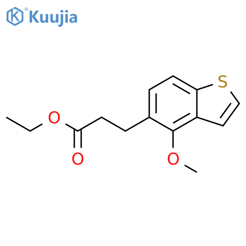 Benzo[b]thiophene-5-propanoic acid, 4-methoxy-, ethyl ester structure