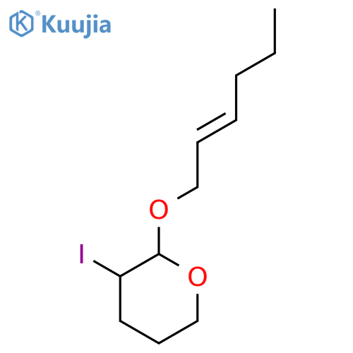 2H-Pyran, 2-(2-hexenyloxy)tetrahydro-3-iodo- structure
