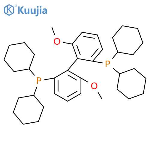 2,2'-Bis(dicyclohexylphosphino)-6,6'-dimethoxybiphenyl structure