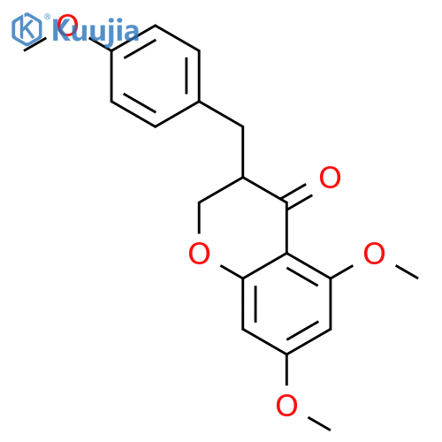 3-(4-methoxybenzyl)-5,7-dimethoxychroman-4-one structure