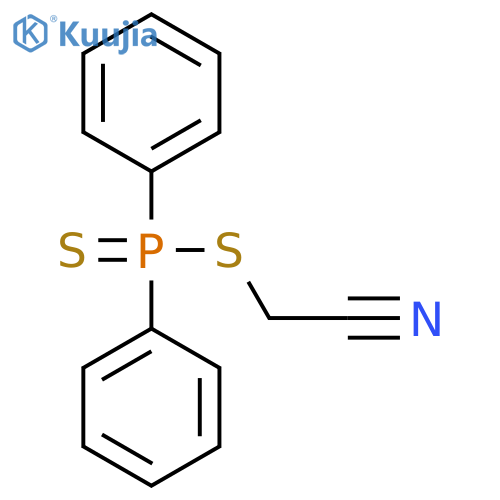 Phosphinodithioic acid, diphenyl-, cyanomethyl ester structure
